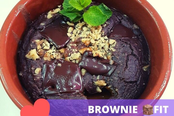 imagen de la receta fitness de brownie de tiramisú